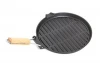 Kast Kitchen Round Cast Iron Grill Pan with Removable Handle