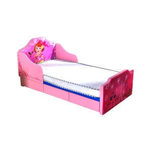 kids bedroom furniture single  storage box bed for child