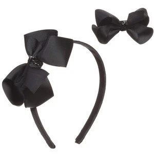 Kids Girls Ribbon Headband Bow Knot Hair Clips Alice Band Hair Accessories Set