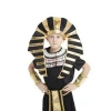 kids Party Carnival Cosplay clothing Antique boy Pharaoh costume  for Egyptian Pharaohs Short Robe with hat
