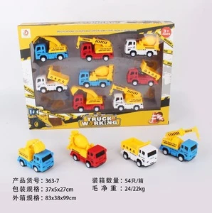 kids plastic friction & pull back truck car construction vehicles