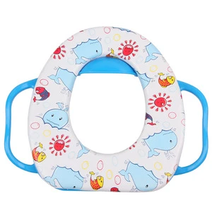 kids soft toilet seat cover with handles