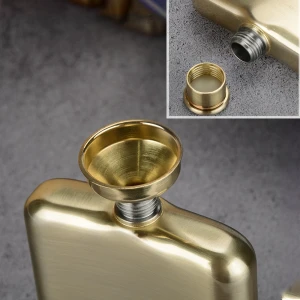 KLP Hip Flask Portable Flask Funnel Set Solid Stainless Steel Pocket Whiskey Screw Small Flagons