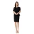 Import Korean Style Office Ladies Women Uniforms Short Sleeves Black Dress Receptionist Waitress Classic Style from China
