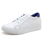 Lace up white custom leather men sport shoes men casual