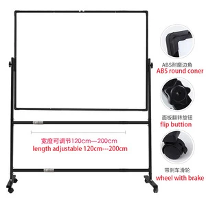 Large Mobile Magnetic White Board With Stand Double Sided Dry Erase Portable Whiteboard
