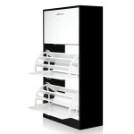 Latest Designs Wooden Wall Mounted Storage Cabinet Shoe Rack with 3 Drawers
