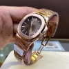 Latest Nautilus Noob Watch 3K Factory Ppf Cal. 324 Movement 5711 Model 8.3mm Thickness Rose Gold Brown Dial 904L Steel