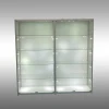 LED Illuminated glass Display Cabinet with 4 Tempered Glass Shelves,watch Showcase
