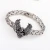 Import LIKA men fashion jewelry punk skull eagle shape charm snap titanium steel chain bracelet for women from China