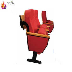 Linen fabric comfortable furniture stacking church chair
