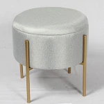 Living Room Furniture Modern Design Metal Legs Stool Ottoman