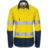 Long sleeve fire resistant quality-assured outdoor uniform shirts wholesale long sleeve contrast color work-wear