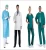 Import Long sleeve nurse uniform elegant medical uniforms Medical Scrub Set V-Neck Top and Cargo Pants Uniform Work Doctor from China