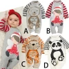 Long-sleeved newborn baby clothes Christmas cotton baby clothingclimbing clothes cute baby romper