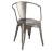 Import Low back leisure elegant italian design home furniture restaurant vintage metal industrial dining armchair from China