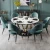 Import Luxury Marble Dining Round Marble Table Top  With Stainless Steel Table Legs Dining Table Set from China