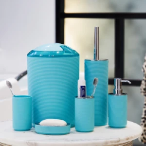 Luxury Six Pieces Suit Plastic Bathroom Shower Hotel Household Accessories