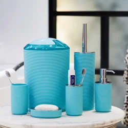 Luxury Six Pieces Suit Plastic Bathroom Shower Hotel Household Accessories