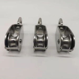 M50 Stainless steel bearing pulley steel wire rope pulleys wheels, Single swivel block