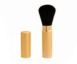 Makeup Brush Retractable Kabuki Golden Case Portable Style