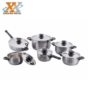 Malaysia Cooking Pot Stainless Steel  cookware With bakelite handle and knob
