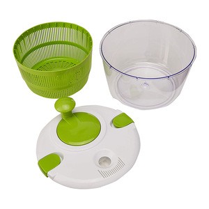 Manual Vegetable Washer Dryer Water Drainer Large Kitchen Salad Spinner with Bowl