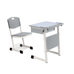 MDF waterproof single elementary school desk with chair prices