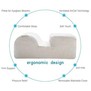 Memory Foam eyeglass  Pillow for Glasses Wearers Perfect for side Reading, Watching TV Injury