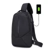 Men Chest Bag With USB Charging Port Tide Luminous Tape Sling Pack Bagpack Male Fashion One Shoulder Crossbody Bag