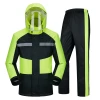 Men Reflective Strap Rain Coat Waterproof Motorcycle Suit