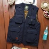 Men&#039;s Winter Fleece Lining Multi Pockets  Cargoes Capri Waistcoat Fisherman Vest For journalist fishing shooting Hiking Vest
