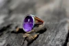 Mens Amethyst Gemstone Ring in 925 Sterling Silver for Engagement Wedding Gift Party Anniversary