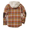 Mens Camp Lined Hooded Flannel Shirt Jacket