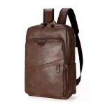 Mens PU Luxury Leather Bag Leather Backpack Bag For Men Big Women Travel Backpack Short Distance Backpack Travel Bag