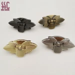 metal turn lock for bag,handbag turn lock, bag hardware lock for bag accessories