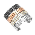 Metal Watchband Stainless Steel Strap golden watchband fit for smart watch band replacement