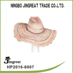 Mexican sombrero raffia straw wide brim fedora hat