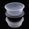 Microwave safe large capacity disposable plastic round take away food container with lid