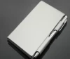 mini metal cover note memo pad with pen