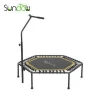 Mini Trampoline with Handle Fitness Trampoline Indoor for Adults