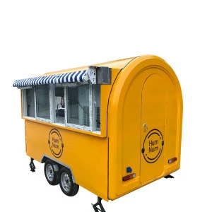 mobile fast food trailer for ice cream hambeger snacks