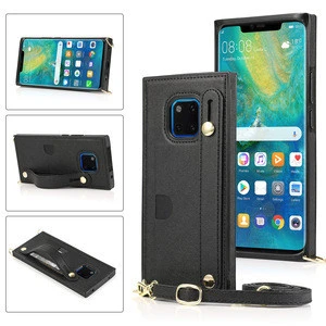 Mobile phone accessories lanyard case mobile cover for huawei mate 20 pro series crossbody necklace phone case