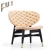Import modern leather lounge leisure hotel chairs wood frame indoors from China