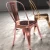 Import modern luxury industrial style restaurant chairs dining rose gold metal chair from China