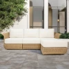 Modern Luxury Modular Corner Sofa Wicker Outdoor Furniture Dining Park Apartment Living Room Hotel
