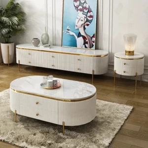 modern meuble de salon tv stands 2022 living room furniture Home tv cabinet meuble de maison hotel tv stand and coffee table set