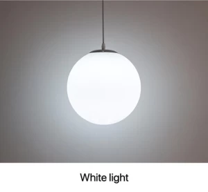 Modern single off-white led bubble ball glass hanging pendant lamp