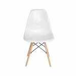 modern style dining table and chair plastic dining chair in PP seat back