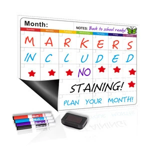 Monthly Fridge Calendar Whiteboard Magnetic Dry Erase Weekly Planner Board For Fridge